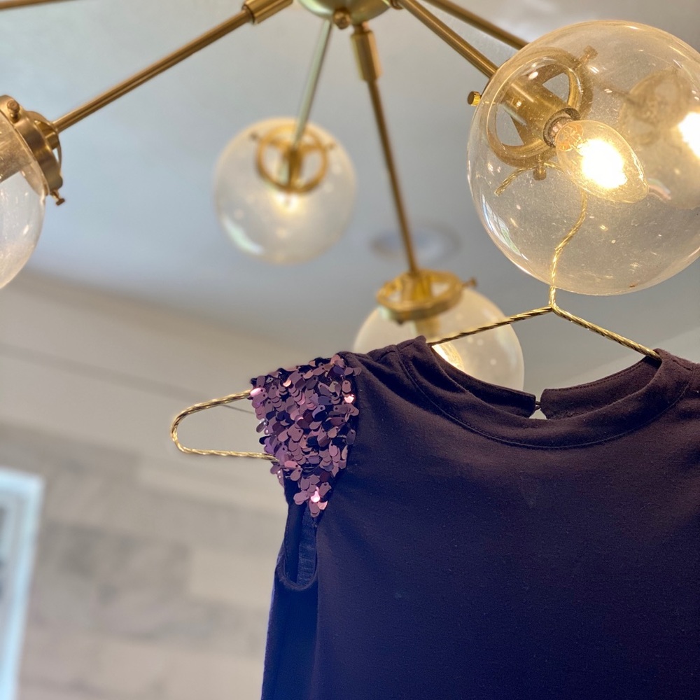 Biscotti Royal Purple Dress w/ sequins and ruffles